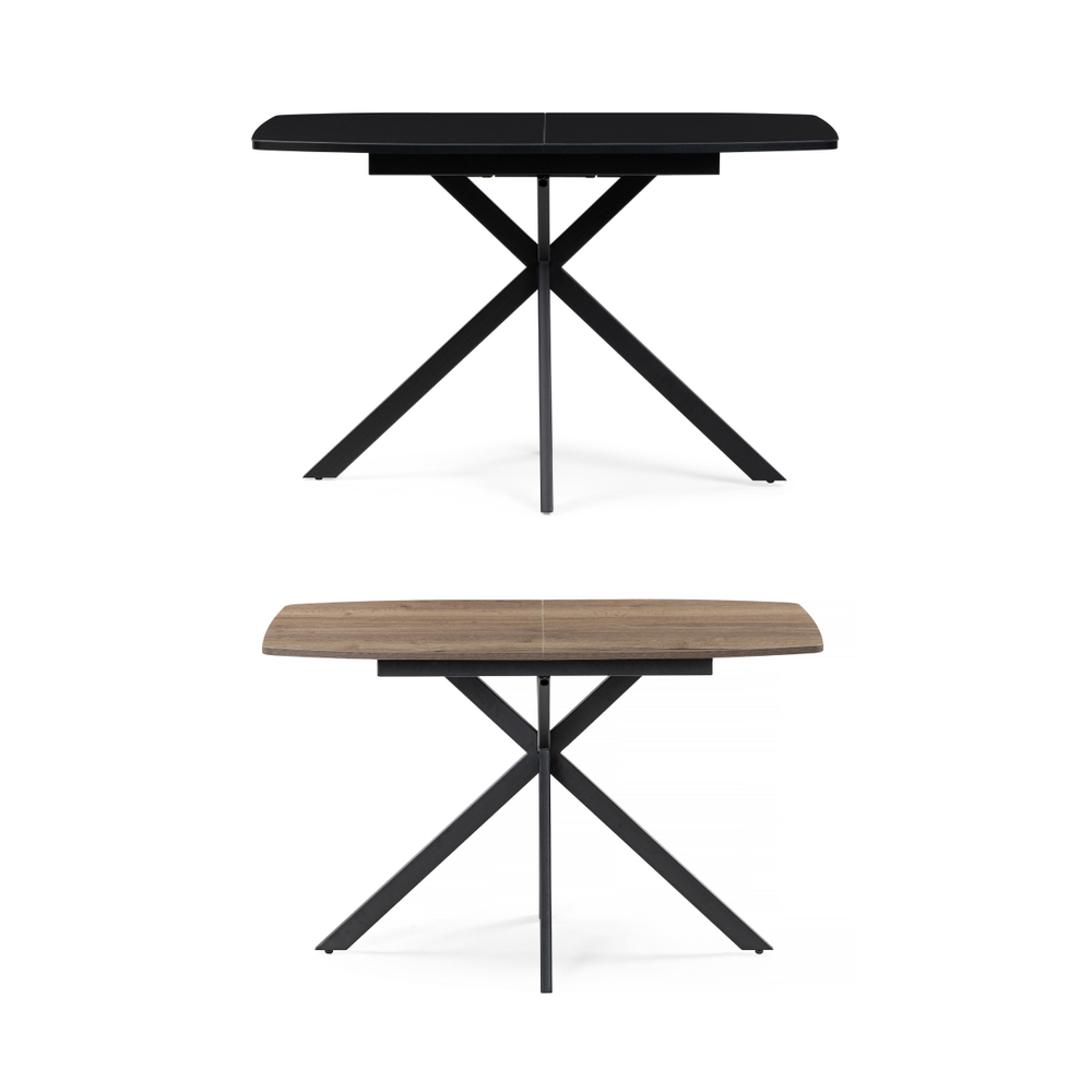 Стол стеклянный Woodville Тамаса 120(150)х70х76 черный