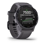 Спортивные наручные часы Garmin Fenix 6s Pro Solar аметистовый с темно-серым ремешком 010-02409-15