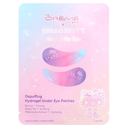 The Creme Shop, Hello Kitty®, Star Of My Eye, гидрогелевые патчи для снятия отеков под глазами, 2 шт.