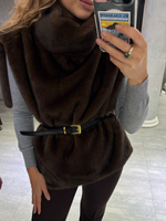 Манишка меховая шоколадный