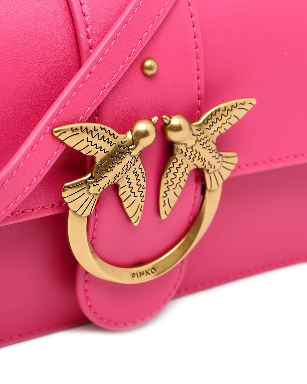Кожаная сумка через плечо LOVE ONE MINI Pinko - розовый(100059 A0F1)