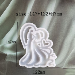 Силиконовая форма для леденцов «Топпер пара и сердечки»