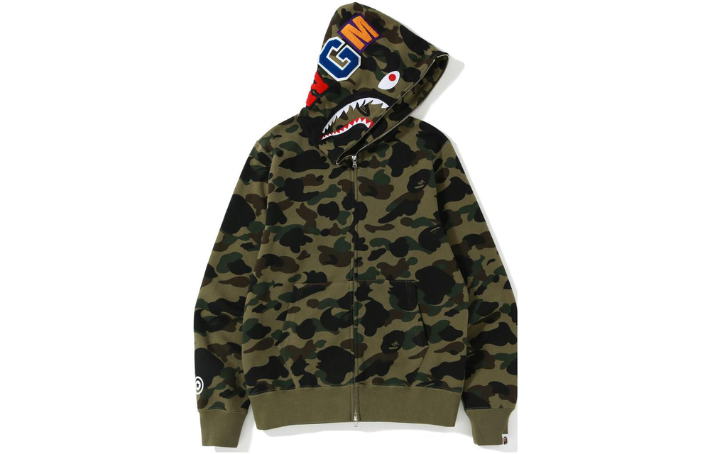 A Bathing Ape 1st Camo Shark Wgm Full Zip Худи зеленый