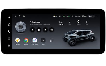 Магнитола Mercedes Benz С-класс W205, GLC 2014-2018 (NTG 5.0) - Teyes LUX ONE ROUND монитор 12.3" 2K QLED на Android 10, CarPlay, 4G SIM-слот