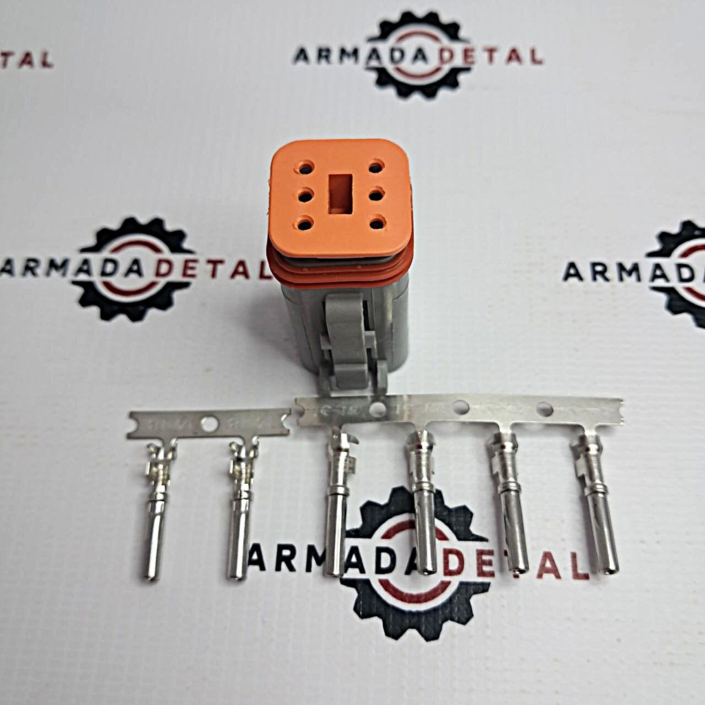 Разъем гнездевой серии DEUTSCH DT 6-ти контактный | DT06-6S | Аналог