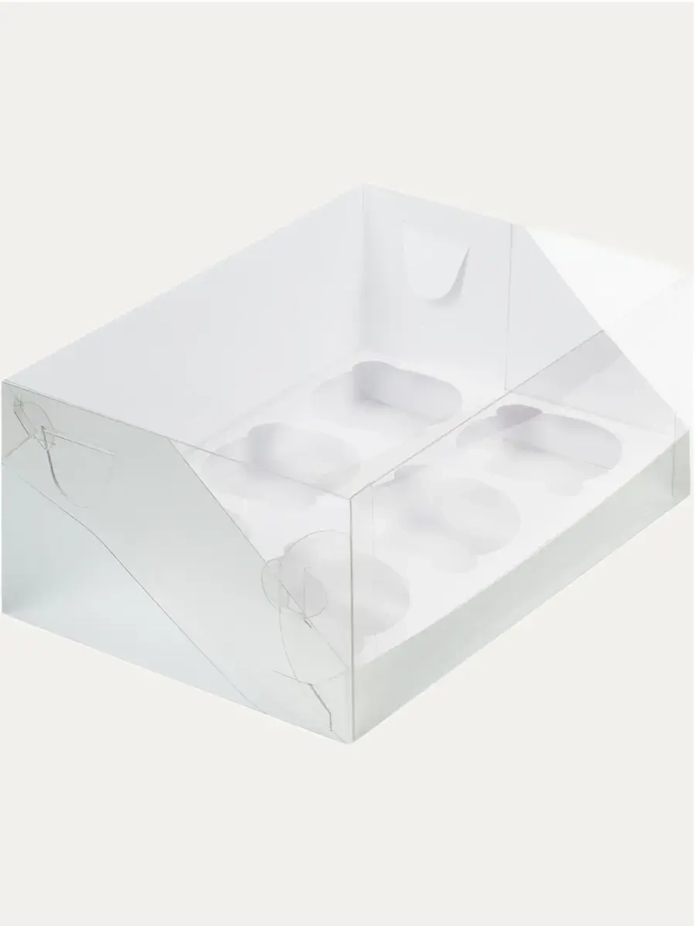 КОМПЛЕКТ панорамных коробок для 6 капкейков - 5 шт