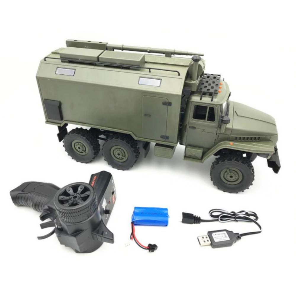 Радиоуправляемый внедорожник WPL Советский военный грузовик Урал 6WD RTR масштаб 1:16 2.4G - WPLB-36