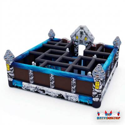 Надувной лабиринт страха «Загадки подземелья», 10×10×4 м