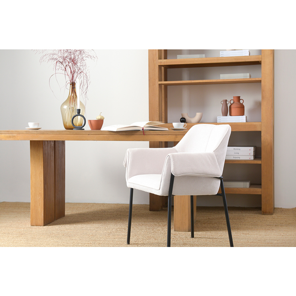 Стул aline, шенилл, молочный