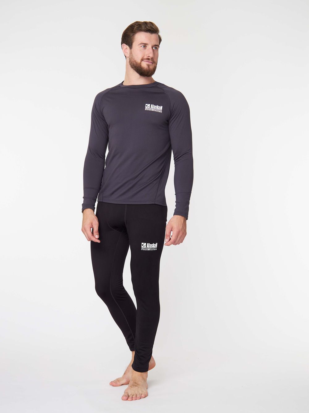 Термобелье Alaskan First Mission L компл.сер/чер.