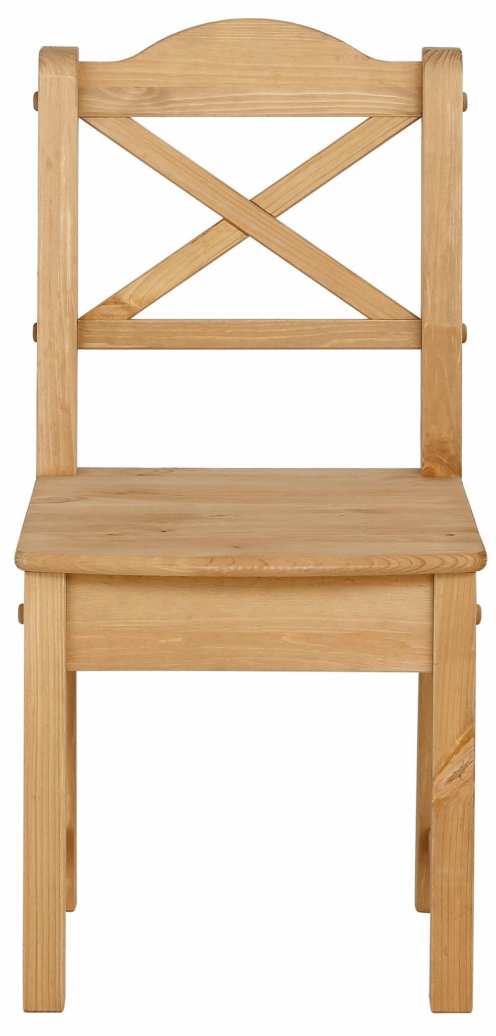 Комплект прочных стульев Ванда 45х45 см с анатомической спинкой, 4 шт. из массива сосны в натуральном цвете, для кухни, столовой, гостиной и дома