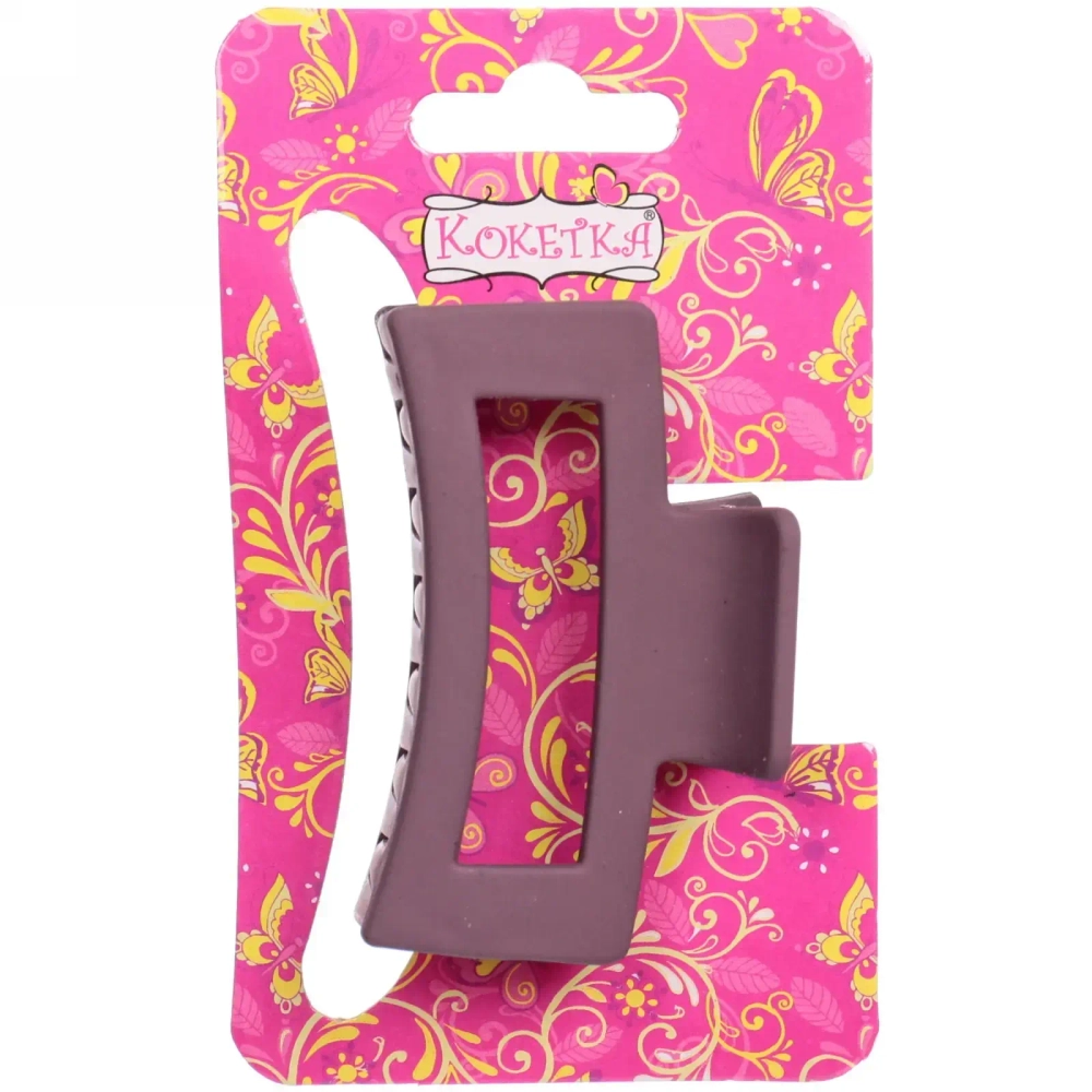 Заколка-краб для волос на блистере «Style Matte», прямоугольный, микс 6 цветов, 6см
