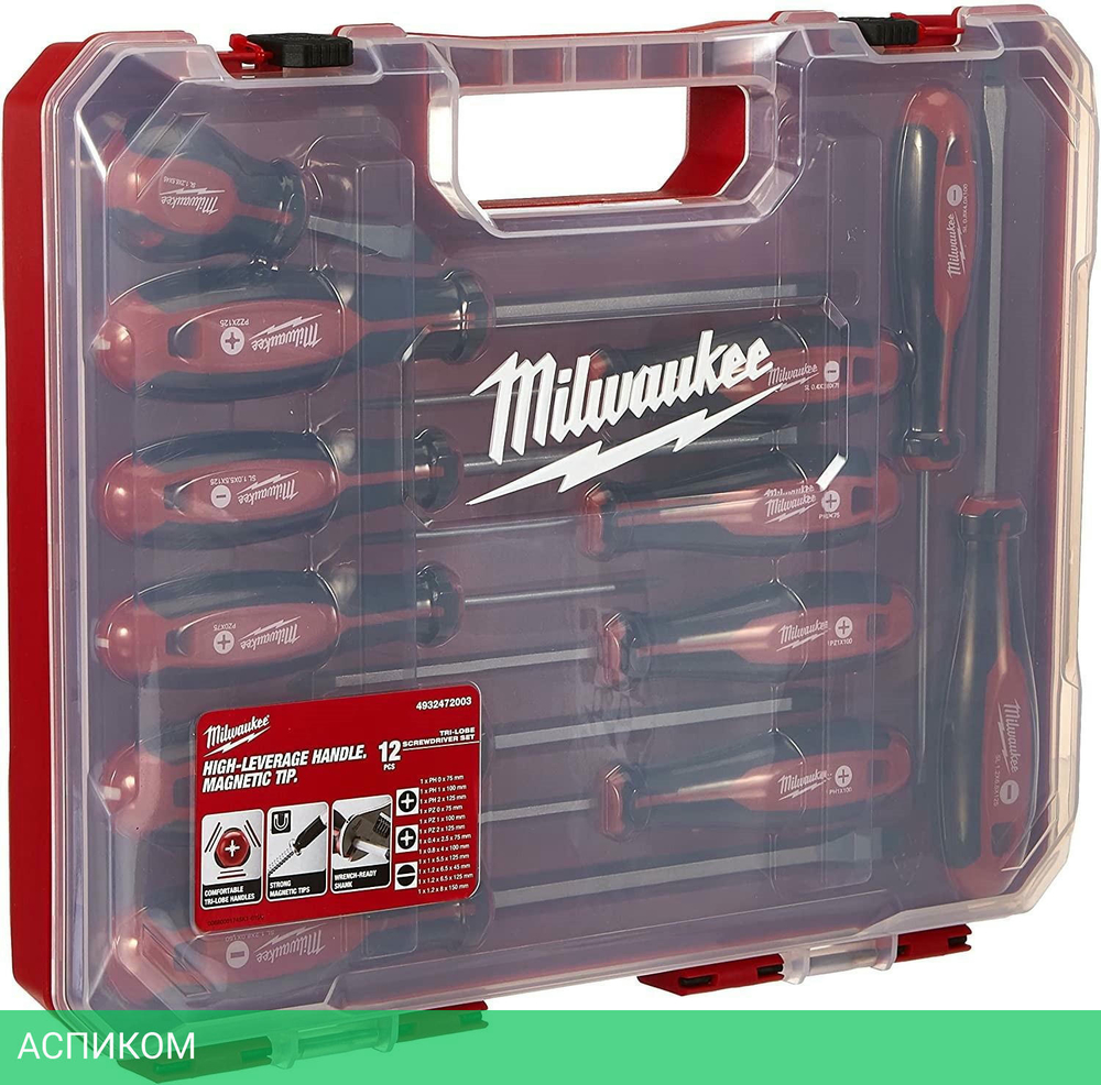Набор отверток Milwaukee №4 (4932472003)