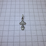 Крест из серебра/Частичное чернение/С подвижным ухом