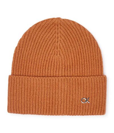 Хлопковая шапка Calvin Klein - коричневый(K60K612592)