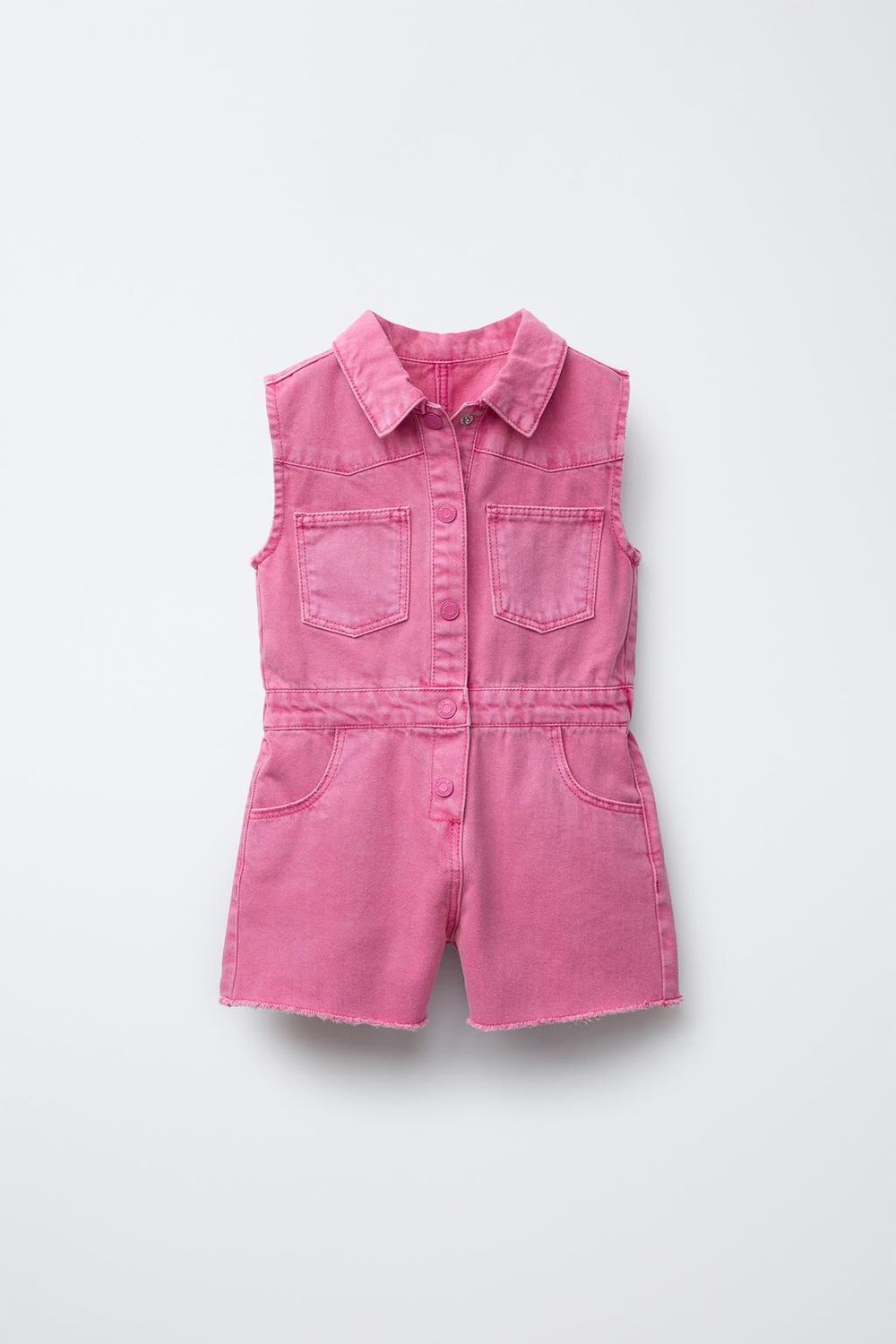 ZARA КОМБИНЕЗОН ИЗ ТВИЛА, ЦВЕТ ФУКСИИ