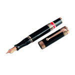 Перьевая ручка Aurora Dante Inferno Black GT, перо - F, в подарочной коробке