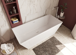 Ванна из литьевого мрамора Эстет Манхэттен 175х77 белая, ФР-00006566