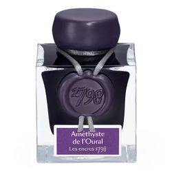 Чернила во флаконе Herbin Prestige 1798 50 мл Amethyste de l'Oural фиолетовые с серебряными блестками (15579JT)