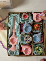 Новогодняя свеча верхушка на елку "Коробочка из детства"