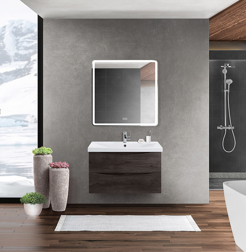 Тумба под раковину BelBagno Marino-Cer 70 MARINO-CER-700-2C-SO-RNG-P подвесная Rovere Nature Grigio