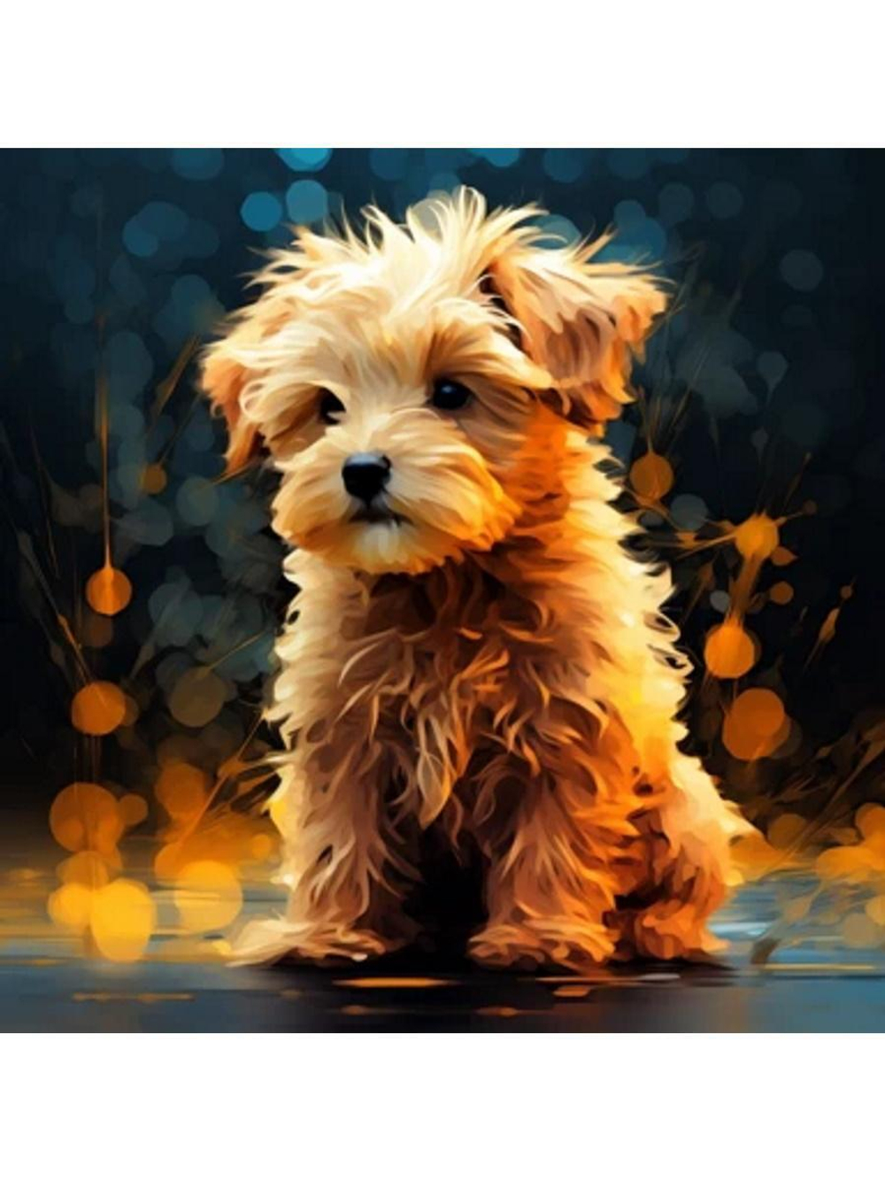 Картина по номерам 30х30см. "Собаки. Милый мальтипу" 20цв. коробка (арт.Х-6354)