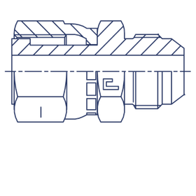 Адаптер AS D08-10 ORFS 11/16 - JIC 9/16