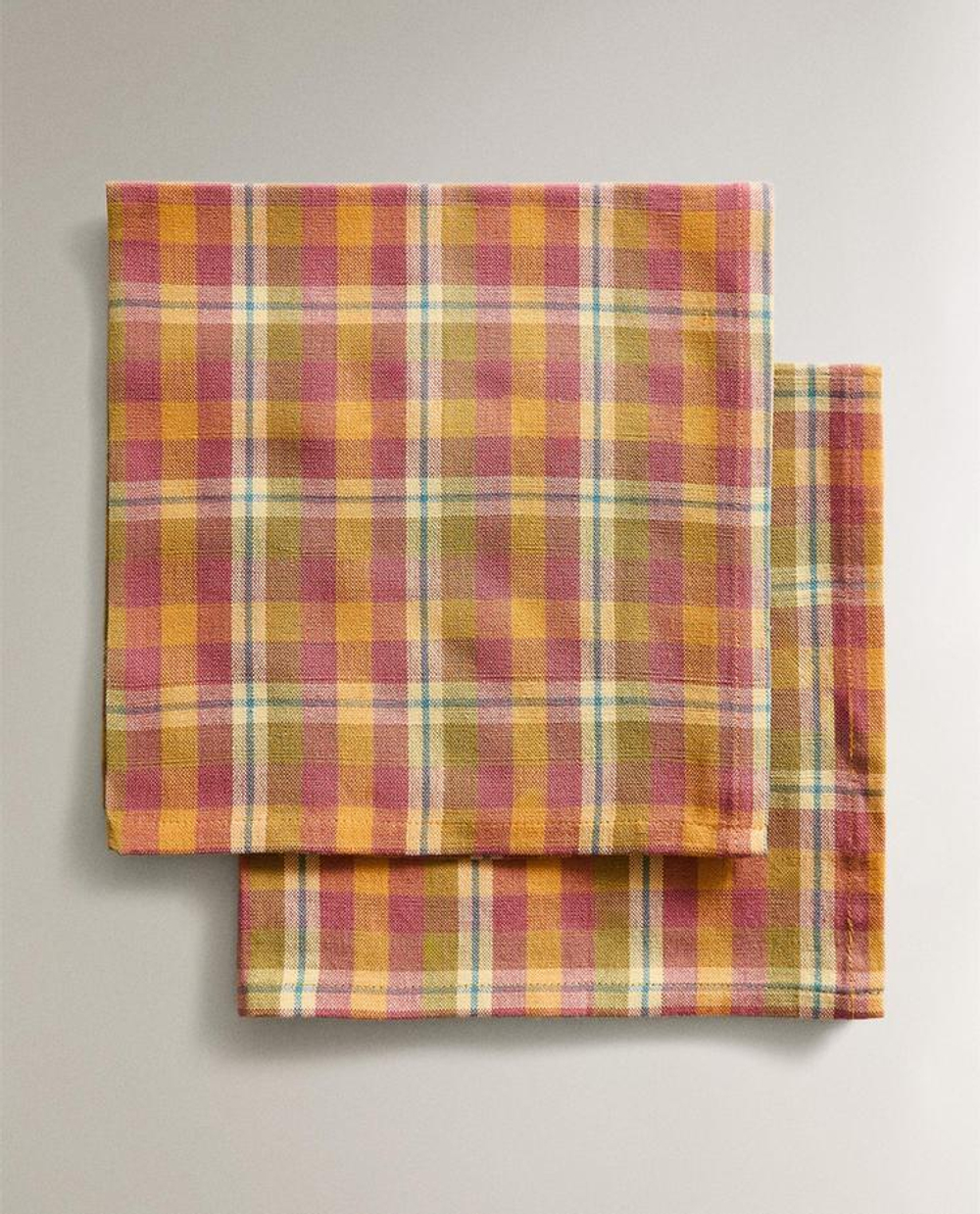 ZARA HOME САЛФЕТКА В КЛЕТКУ (УПАКОВКА ИЗ 2 ШТУК), ОРАНЖЕВЫЙ