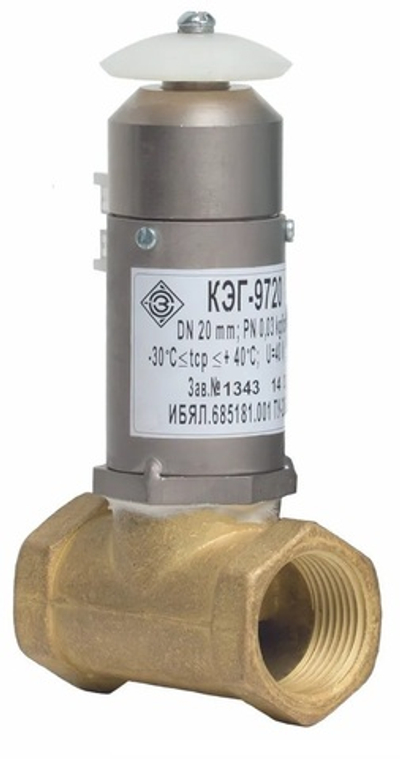 Клапан электромагнитный газовый КЭГ-9720 Ду25 (НО), 40В