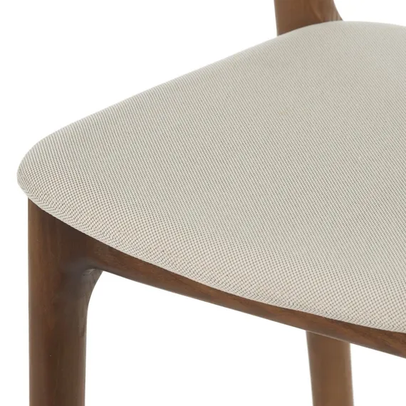 Полубарный стул Esse 65 см, орех, бежевая водоотталкивающая ткань