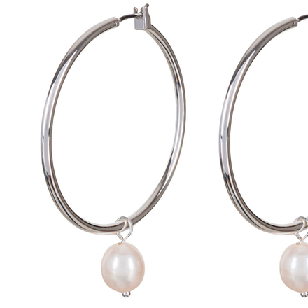 Серьги Fiore Luna White Pearle Ring LE6089 S