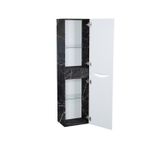 Пенал подвесной IDDIS Cloud, 40 см, белый/черный мрамор, CLO40B0i97