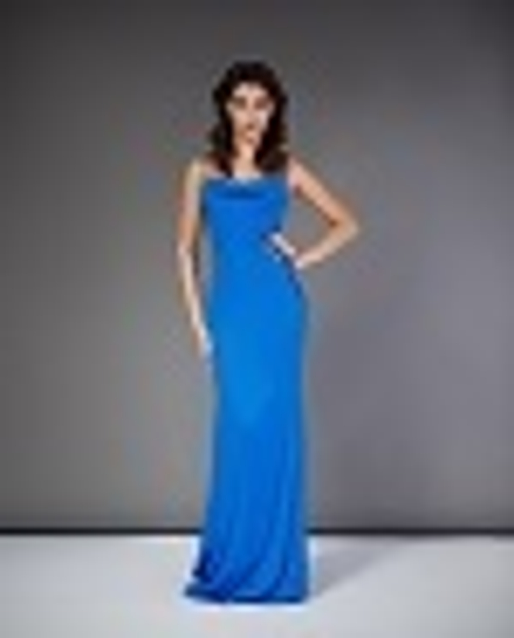 24-19 SS Платье в пол на лямках, электрик M