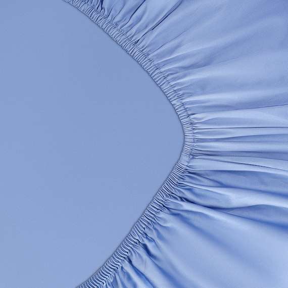 Простыня на резинке из премиального сатина сиреневого цвета из коллекции essential, 180х200х30 см