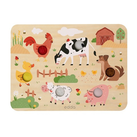 Тактильно-звуковая доска edda, Ферма