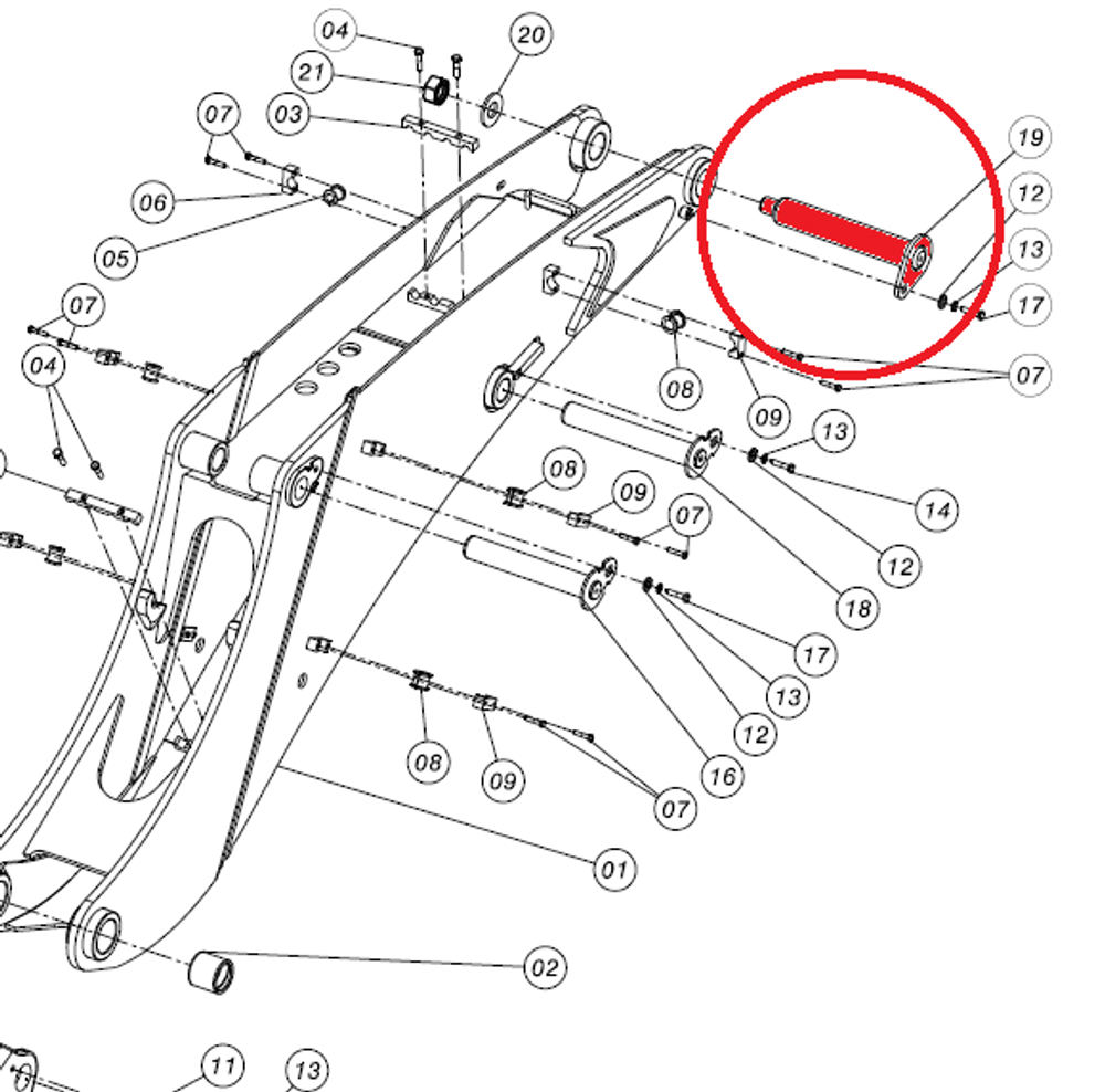 Палец 5420918 MST542/544(Турция)