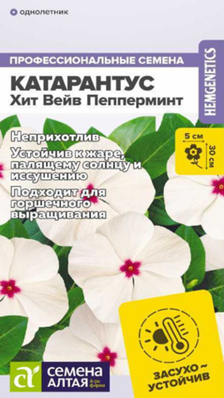 Катарантус "G. Хит Вейв Пепперминт" 5шт., Россия.