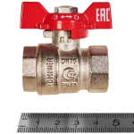 Кран шаровой полнопроходной ROMMER - 1/2" (ВР/ВР, PN40, ручка-бабочка)