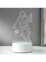 Светильник 3D ночник RISALUX «Космонавт», LED RGB, от сети,