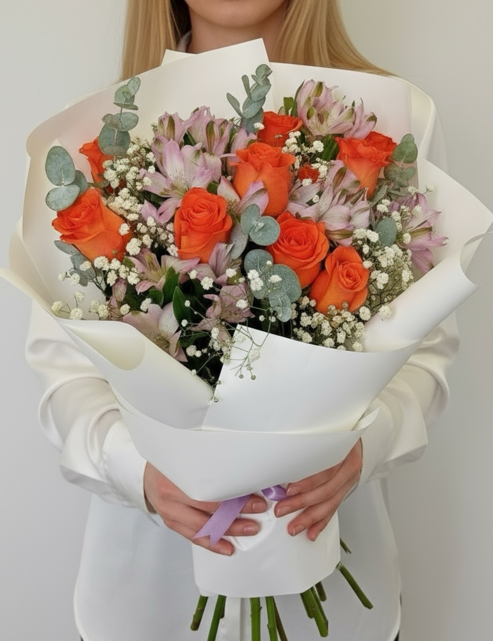 Букет с розами Мания