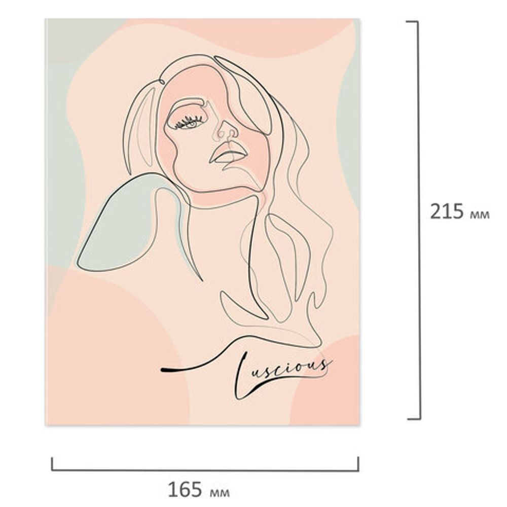 Тетрадь на кольцах А5 165х215 мм, 120 л., твердый картон, клетка, BRAUBERG, "Девушка", 404076