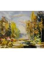 Картина маслом Осень Хонков