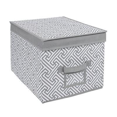 Короб для хранения "Орнамент", Д400 Ш300 В250, серый