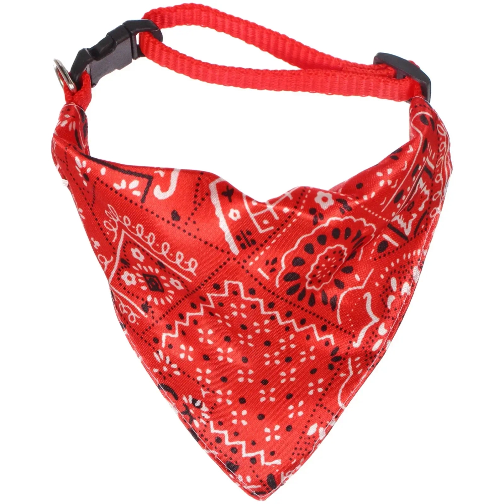 Ошейник с банданой для кошек и собак мелких пород «ЛЮБИМЫЙ БРО», цвет красный, р 23-40см/15*10*1,5см (лейбл)