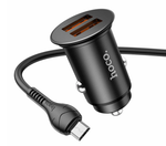 Автомобильное З/У NZ1 Developer 36W dual port QC3.0 car charger set(Micro) - black