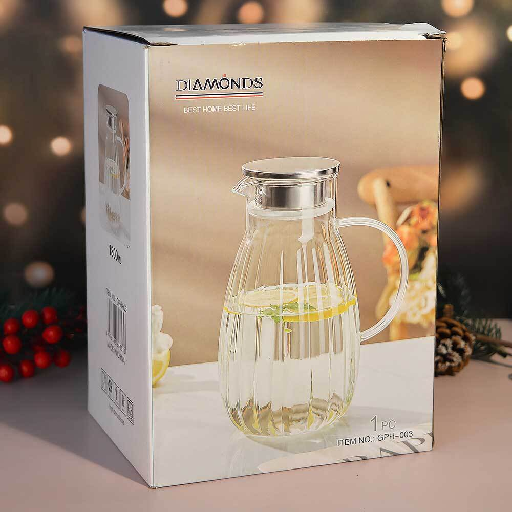 Кувшин с крышкой 1,8л, h22см, d8.5см, GPH-003