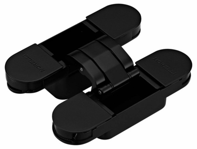 Петля скрытая MORELLI HH-24 B черный  (40кг на 2петли), разлет плечей оси 19мм