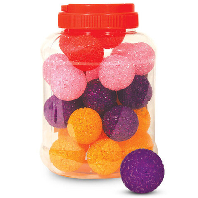Игрушка для кошек "Мяч зернистый", ассорти, d41мм (банка 32шт.), Triol