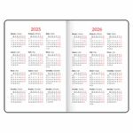 Еженедельник датированный 2025, А5, 145х215 мм, BRAUBERG "Select", балакрон, темно-синий, 115971