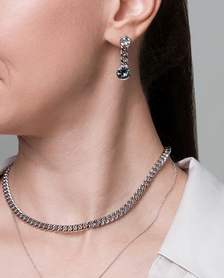 Серьги Fiore Luna Silver Night A2401SW-E01.3 BW/S